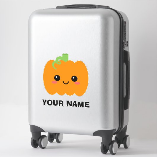 Gepäcknamensticker, Niedlicher Pumpkin Aufkleber (Koffer)