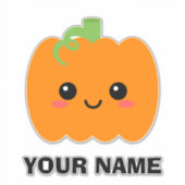 Gepäcknamensticker, Niedlicher Pumpkin Aufkleber (Vorderseite)