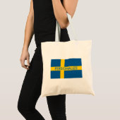 Gepäcksack-Gastgeschenk der schwedischen Flagge Tragetasche (Vorderseite (Produkt))