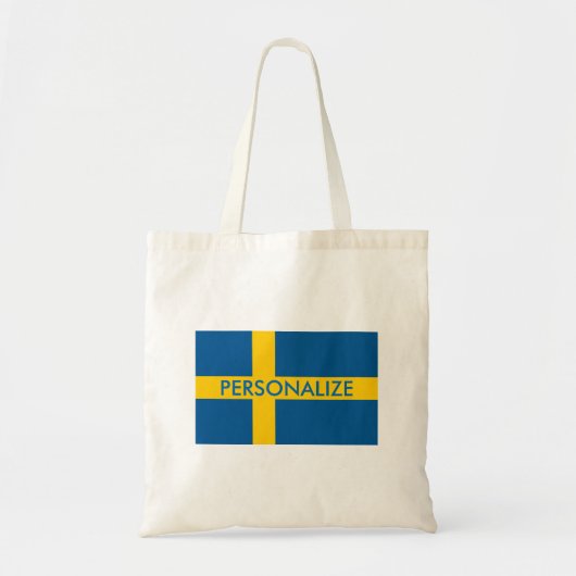 Gepäcksack-Gastgeschenk der schwedischen Flagge Tragetasche (Vorne)