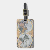 Gepäcksiegel - Vintage globale Karte Gepäckanhänger (Vorderseite vertikal)