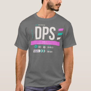 Gepäckstück des Bali DPS Airport Code Tag 1 T-Shirt