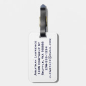 Gepäckstück für das patriotische Skidesign Gepäckanhänger (Rückseite vertikal)