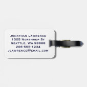 Gepäckstück für das patriotische Skidesign Gepäckanhänger (Rückseite horizontal)