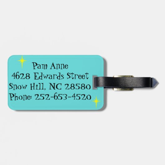 Gepäckstück für das Retro Winter Ski Resort Gepäckanhänger (Rückseite horizontal)