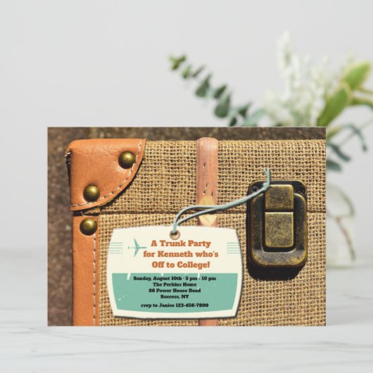 Gepäckstück mit Einladung (Stehend Vorderseite)