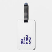 Gepäckstück mit individueller Colorado-Lizenz Gepäckanhänger (Rückseite vertikal)