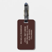 Gepäckstück mit schöner Akryllischer Blume Gepäckanhänger (Rückseite vertikal)