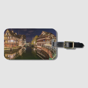 Gepäckstück Tag Frankreich Foto Nacht Straßburg Gepäckanhänger
