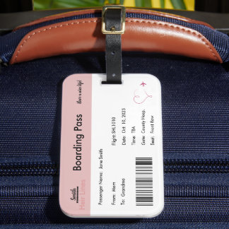 Gepäckstück Tag Schwangerschaft Ankündigung Mädche Gepäckanhänger