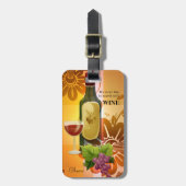 Gepäckstück "Wine Themed Artistic Design" Gepäckanhänger (Vorderseite vertikal)