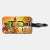 Gepäckstück "Wine Themed Artistic Design" Gepäckanhänger (Rückseite horizontal)
