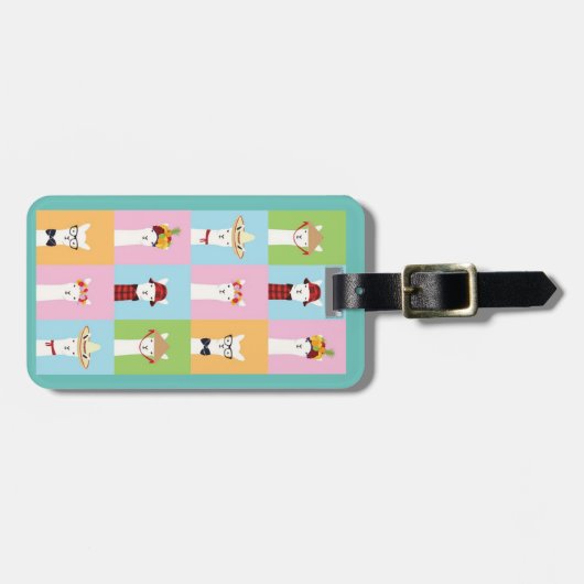 Gepäcktag - Funny Llama Gepäckanhänger (Vorderseite horizontal)