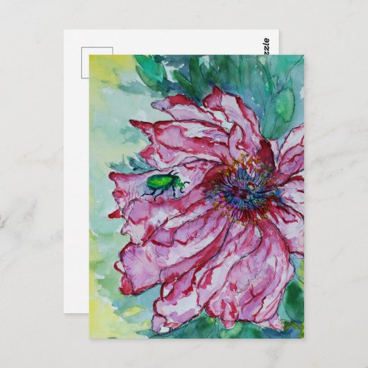 Gepackte Blume Postkarte (Vorne/Hinten)