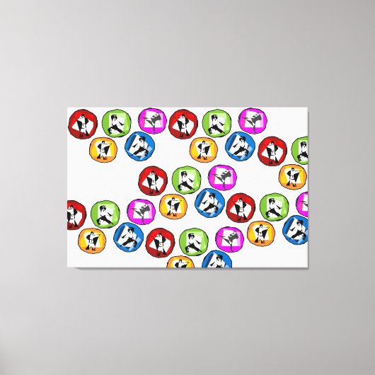 gepackte Canvas Karate Martial Arts schwarzer Gürt Leinwanddruck (Vorderseite)