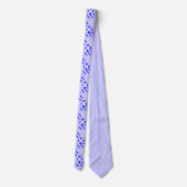 Gepackte griechische Flaggen Herz Funky Blue Squig Krawatte (Rückseite)