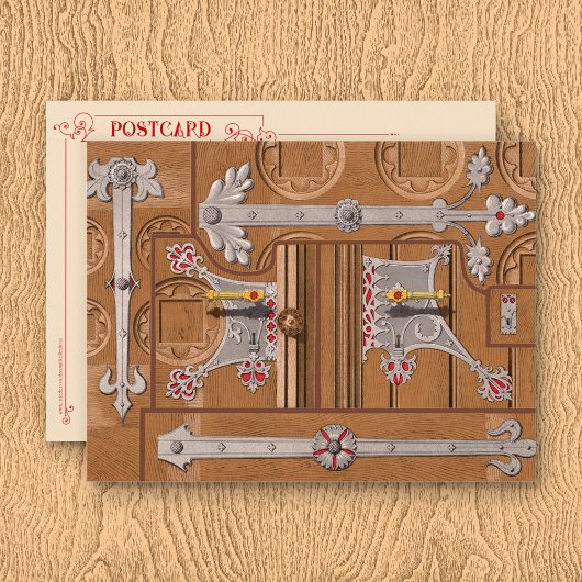 Gepackte Tür Postkarte