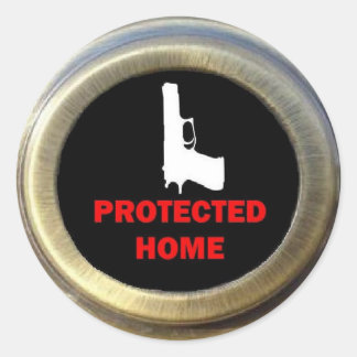 Gepackte und geladene Home Security Runder Aufkleber
