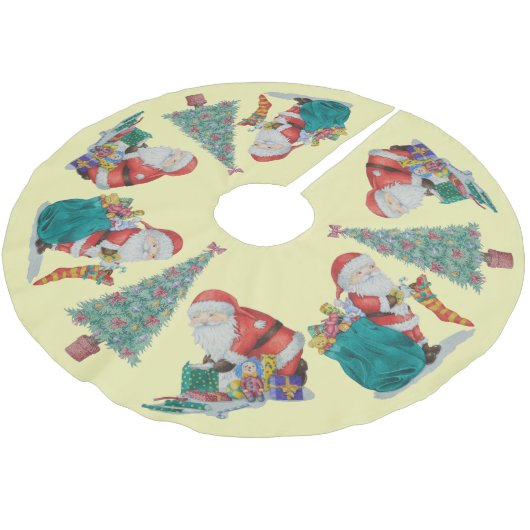 gepackte Vorspeisen mit traditionellen väterlichen Polyester Weihnachtsbaumdecke (Schrägansicht)