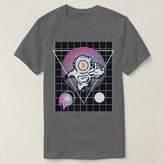 Gepackter Bitcoin Astronaut Premium T - Shirt (Design vorne)