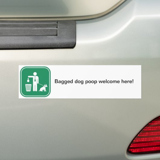 Gepäckter Hund kacke hier willkommen Autoaufkleber (Auf Auto)
