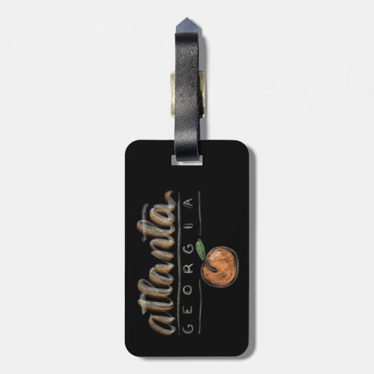 Gepäckträger des Atlanta-Kopfbretts Gepäckanhänger (Rückseite vertikal)