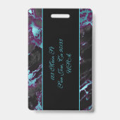 Gepäckträger im Stile Rosa und Aquamariner Marmor  Ausweis (Rückseite)