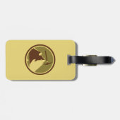 Gepäckträger mit Ledergurt Gepäckanhänger (Rückseite horizontal)