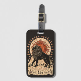 Gepäckträger Tag Leo Celestial Zodiac Art Gepäckanhänger
