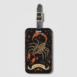 Gepäckträger-Tag Scorpio Celestial Zodiac Art Gepäckanhänger