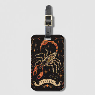Gepäckträger-Tag Scorpio Celestial Zodiac Art Gepäckanhänger