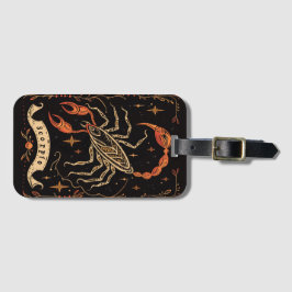 Gepäckträger-Tag Scorpio Celestial Zodiac Art Gepäckanhänger