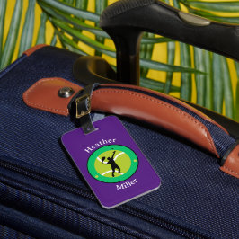 Gepäckträger - Tennisspieler - Personalisiert Gepäckanhänger