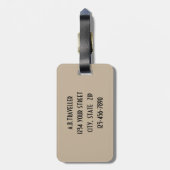 Gepäckumbau des Katzenliebhabers, personalisiert Gepäckanhänger (Rückseite vertikal)