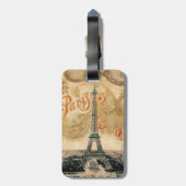 Gepäckumbau, Paris, Vintag, Eiffel-Turm Gepäckanhänger (Rückseite vertikal)