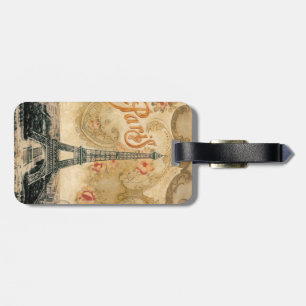 Gepäckumbau, Paris, Vintag, Eiffel-Turm Gepäckanhänger