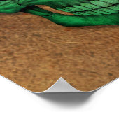 Gepalterter und abgenutzter brasilianischer Flagge Poster (Ecke)