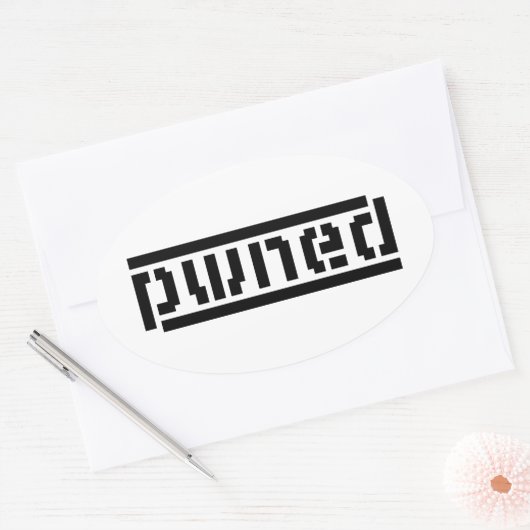 gepanzert ovaler aufkleber (Umschlag)