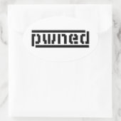 gepanzert ovaler aufkleber (Tasche)