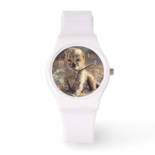 Gepard 19 Tage alter männlicher Jungtier Armbanduhr