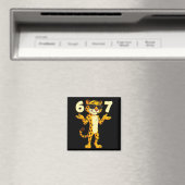 Gepard 67 Meme Lustig Kinder Jugendliche Gen Alpha Magnet (In Situ (Geschirrspüler))
