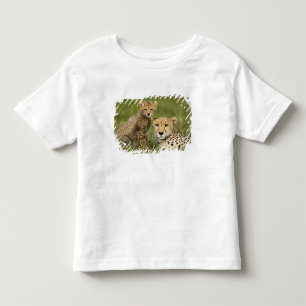 Gepard, Acinonyx jubatus, mit Jungtier Kleinkind T-shirt