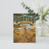 Gepard Afrikanische Savanne POPCUT Postkarte (Stehend Vorderseite)