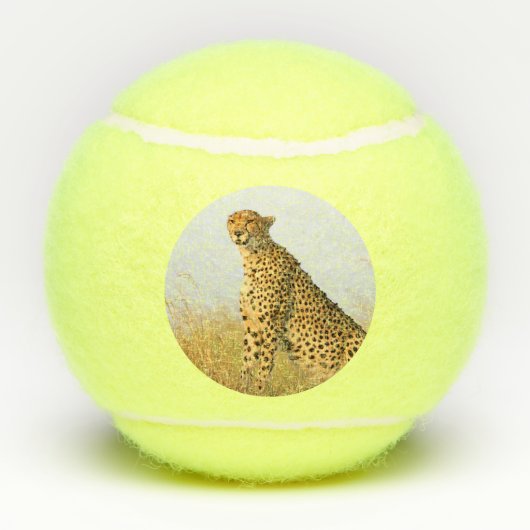 Gepard-Afrikanisches Wildtier Big Cat Foto Tennisbälle (Rückseite)