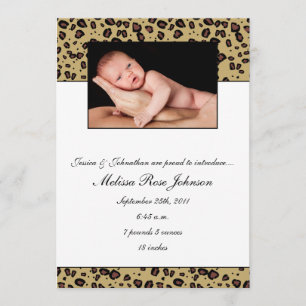 Gepard-Baby-Geburt Ankündigung