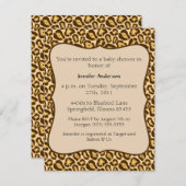 Gepard-Babyparty Einladung (Vorne/Hinten)