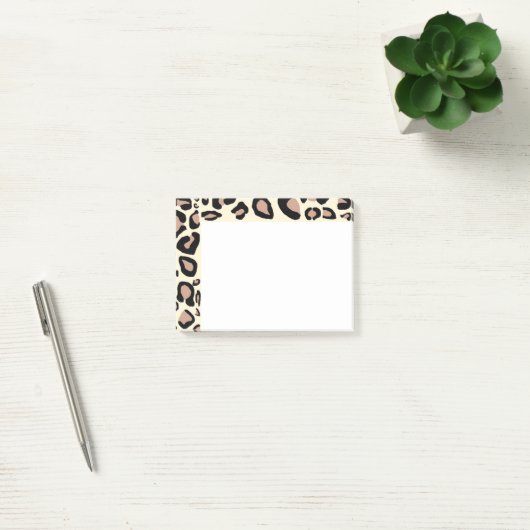 Gepard beschmutzt Post-It Klebezettel (Büro)