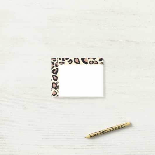 Gepard beschmutzt Post-It Klebezettel (Auf Schreibtisch)