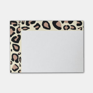 Gepard beschmutzt Post-It Klebezettel