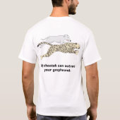 Gepard, der Windhund führt T-Shirt (Rückseite)